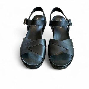 Kork-Ease Black Strappy Sandals